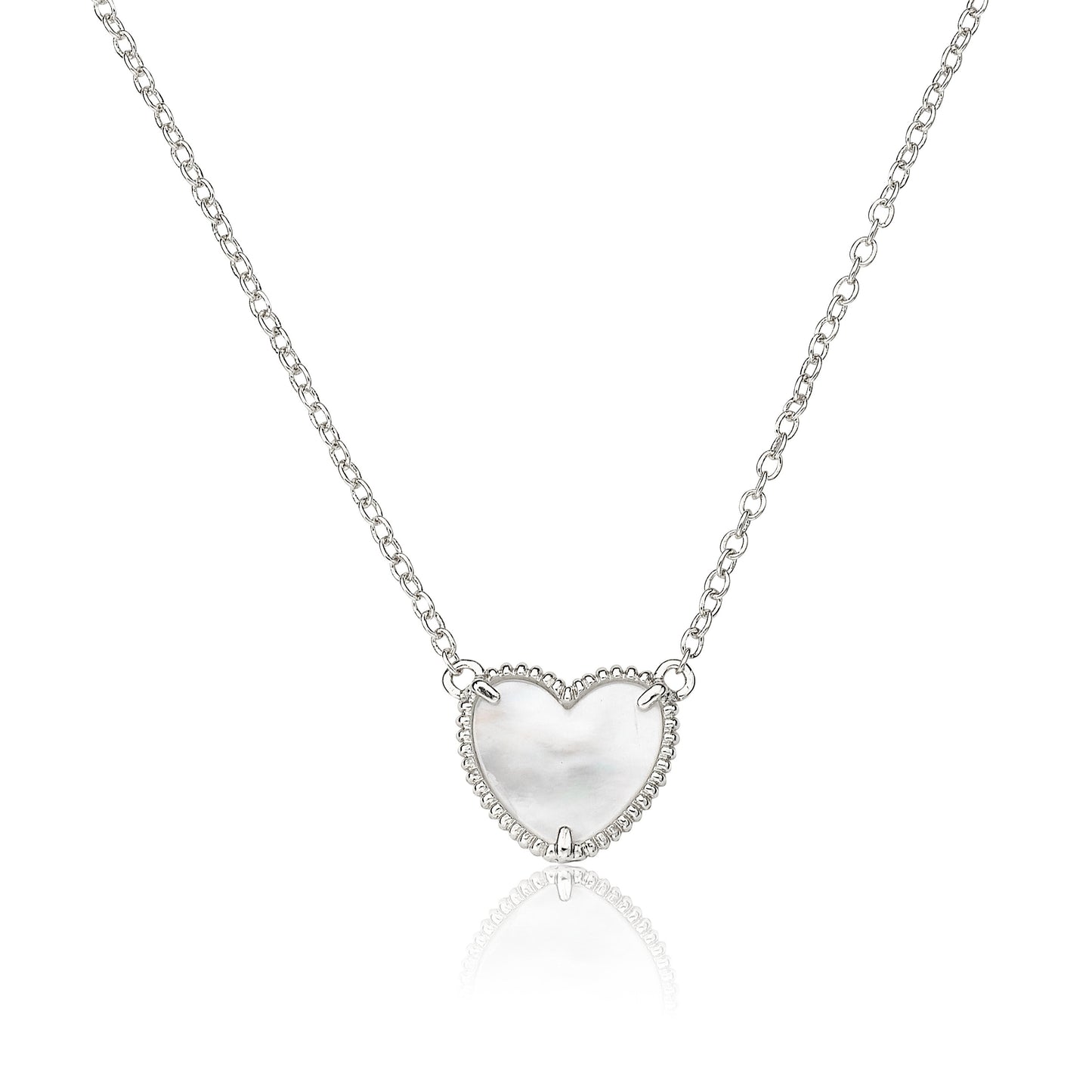 Mother Of Pearl Heart Necklace