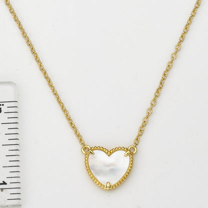 Mother Of Pearl Heart Necklace