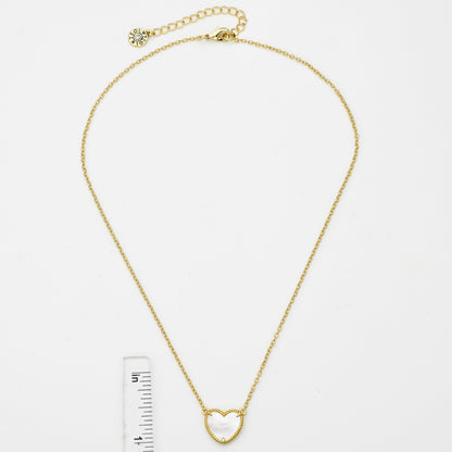 Mother Of Pearl Heart Necklace
