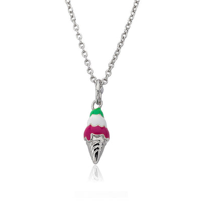 Ice Cream Cone Pendant Necklace