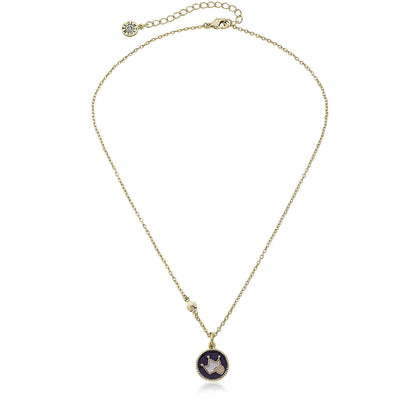 Enamel Crown Necklace