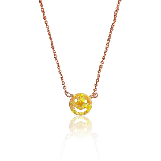 Glitter Girl Opal Smile Necklace