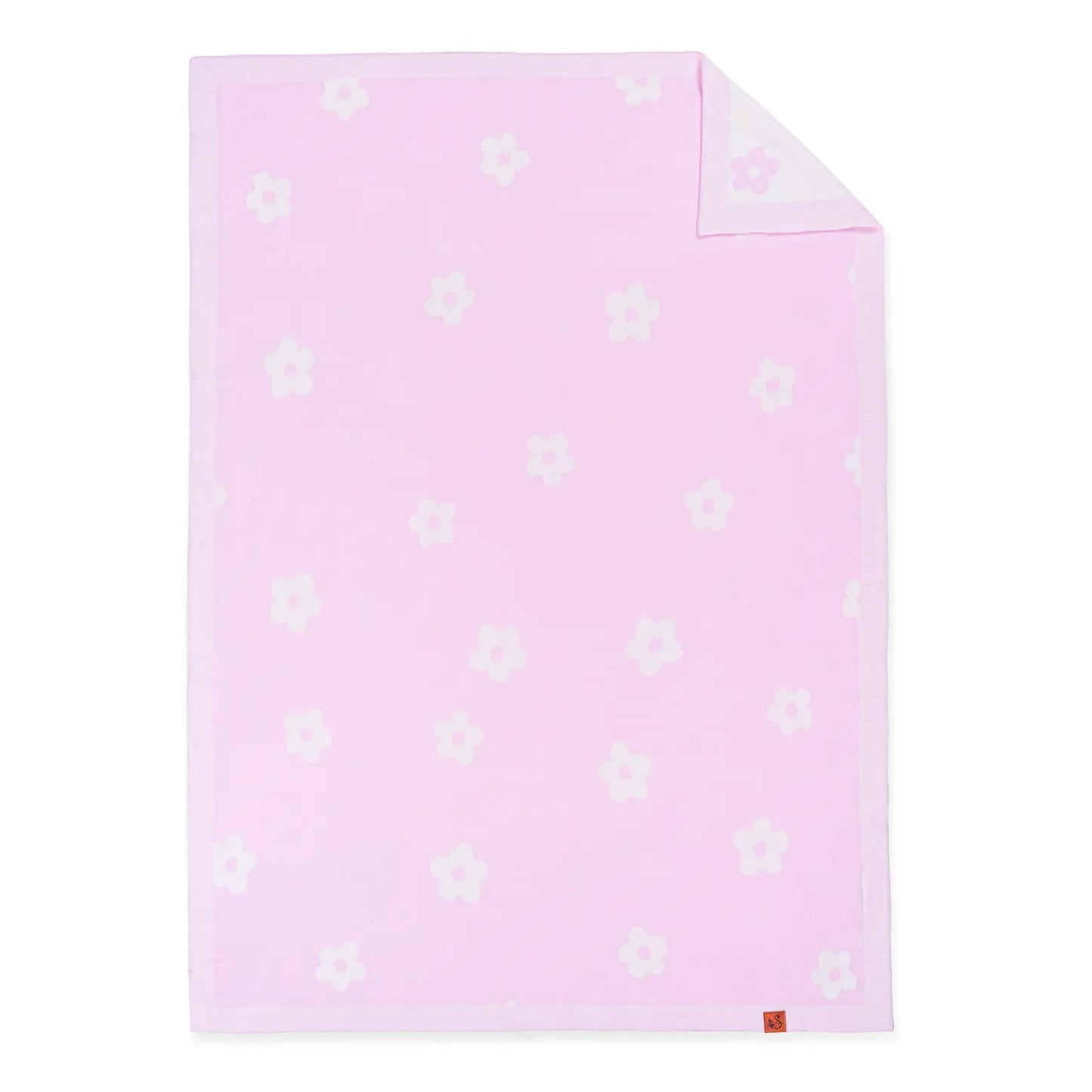 Daisy Jacquard Knit Baby Blanket