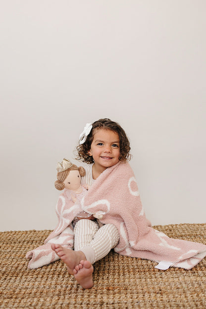 Pink Bow Plush Blanket