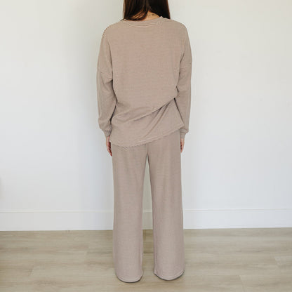 Womens Striped Loungewear Set