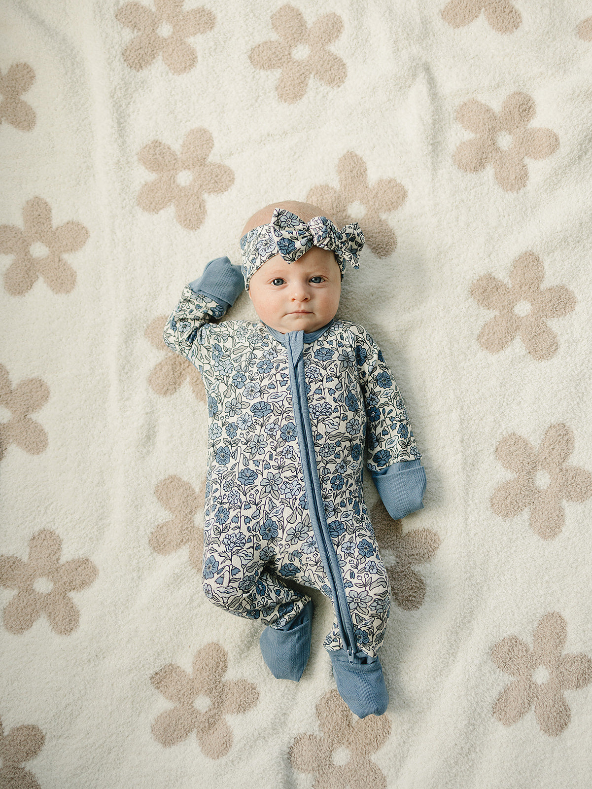 Bluebell Pointelle Bamboo Zipper