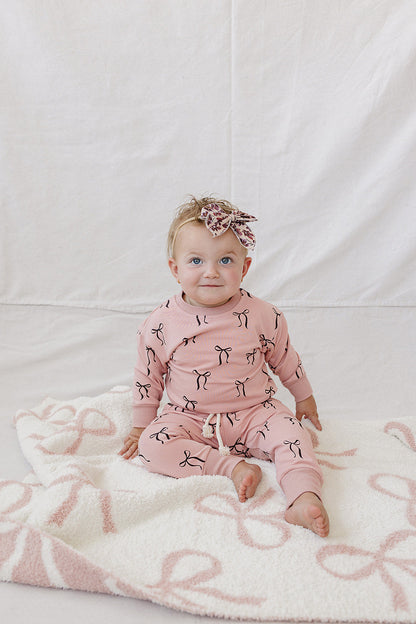 Blush Bows French Terry Set