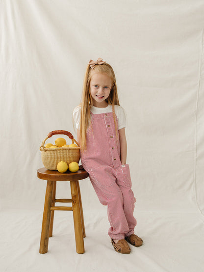 Red Stripe Overalls
