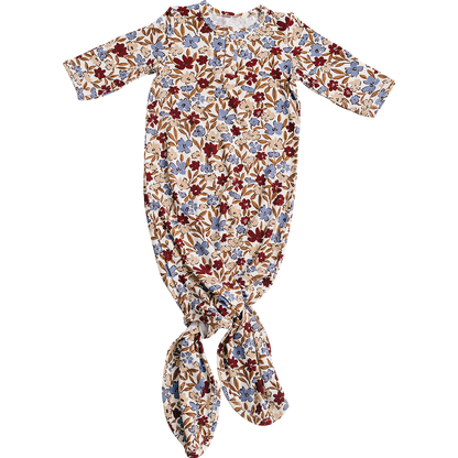 Desert Floral Ribbed Bamboo Knot Gown