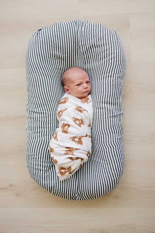 Teddy Bear Muslin Swaddle Blanket