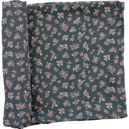 Olive Bloom Muslin Swaddle Blanket