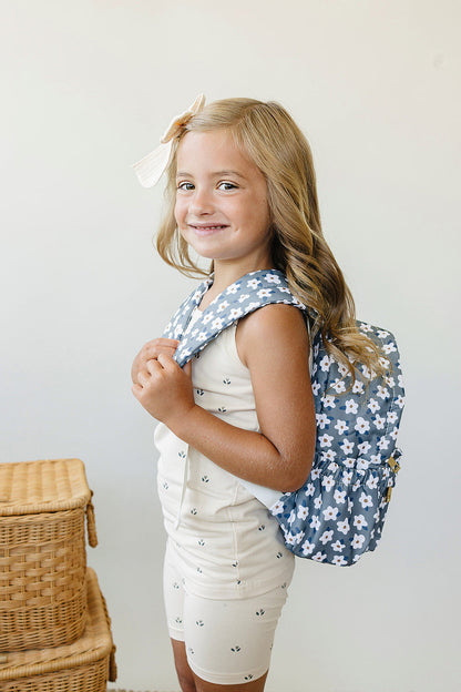 Green Floral Mini Backpack