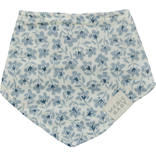 Blue Blossom Muslin Bib