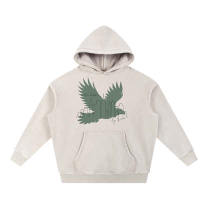 Snow Wash Fleece Oversize Hoodie