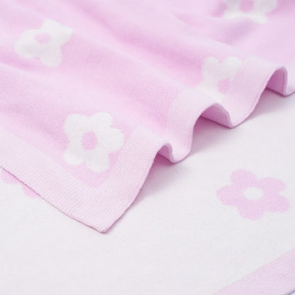 Daisy Jacquard Knit Baby Blanket