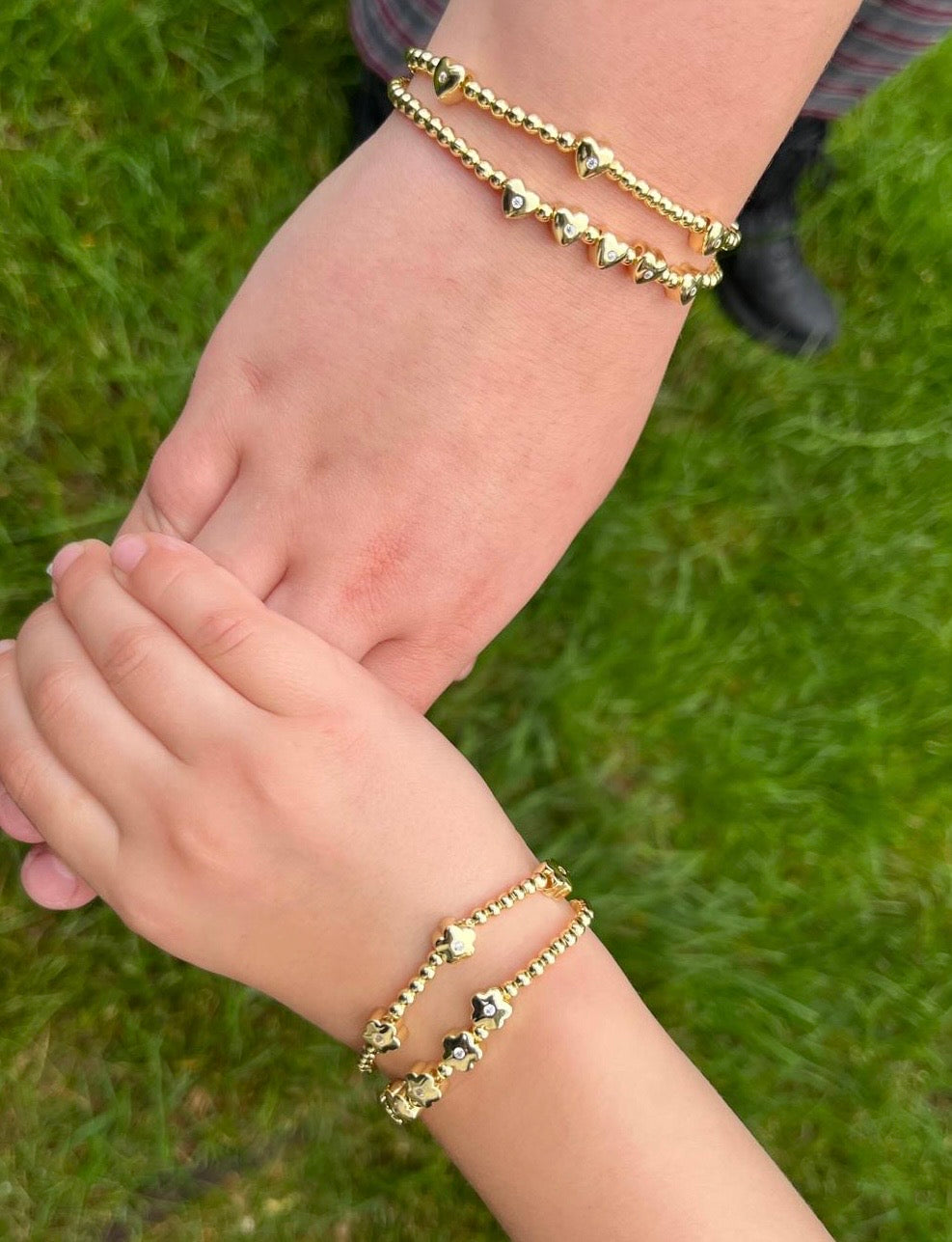 LMTS Classic! Bead & Heart Station Bracelet
